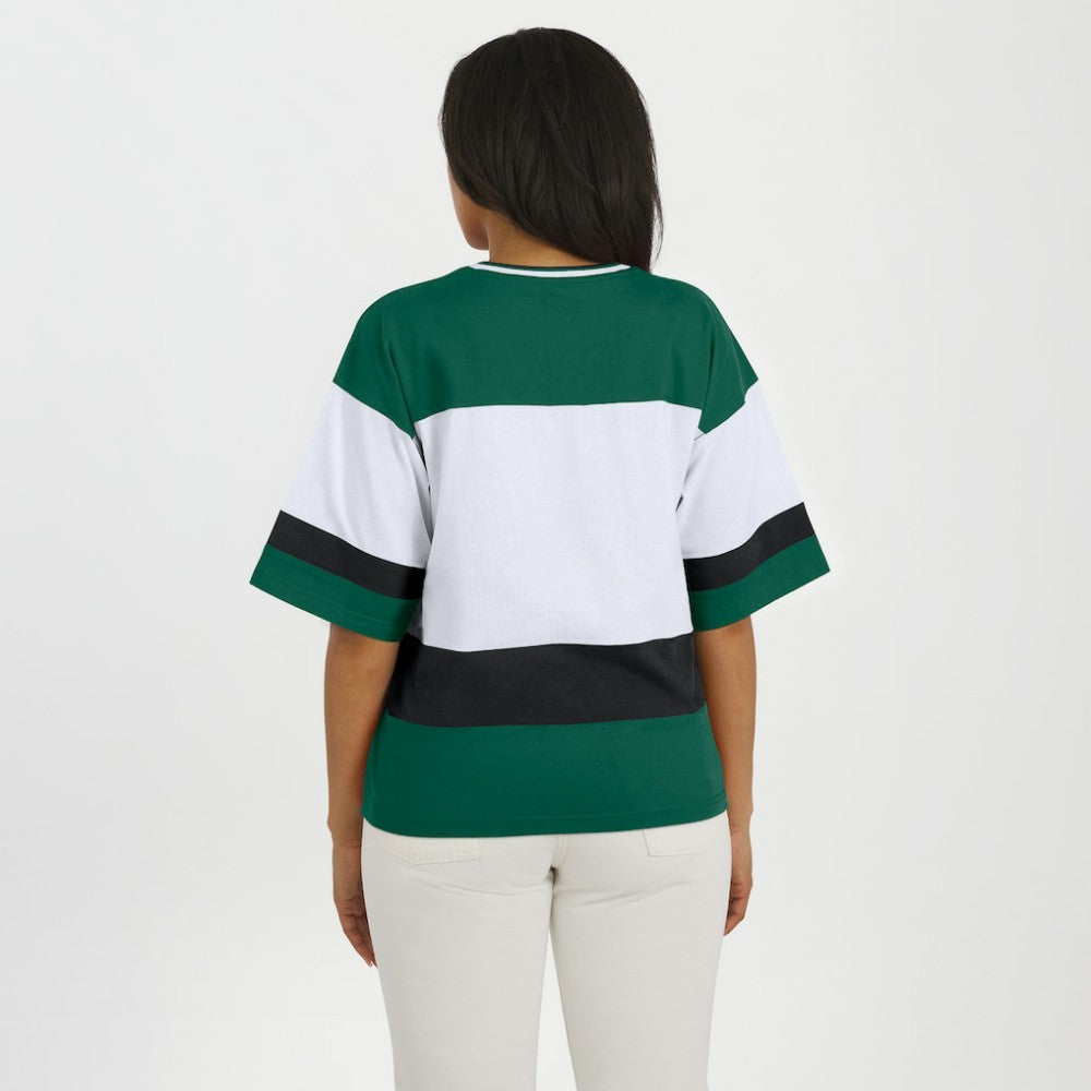Minnesota Wild WEAR by Erin Andrews Women's Jersey Style Tee - Green/White - NHL 202830846
