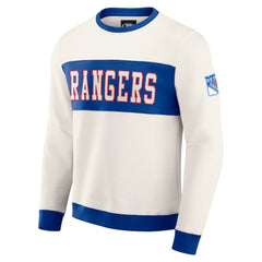 New York Rangers Darius Rucker Collection by Fanatics Colorblock Pullover Sweatshirt - Cream - NHL 202831248