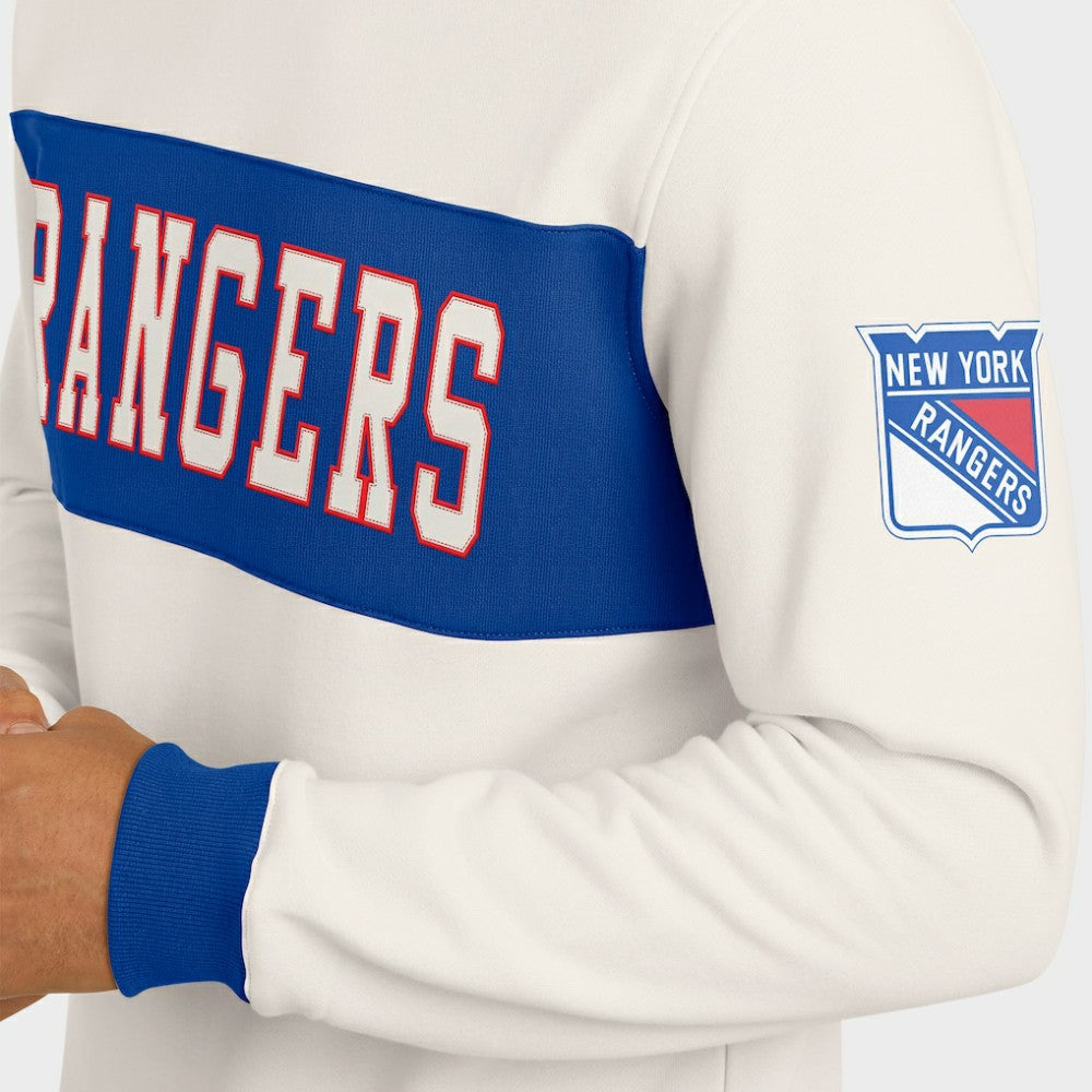 New York Rangers Darius Rucker Collection by Fanatics Colorblock Pullover Sweatshirt - Cream - NHL 202831248