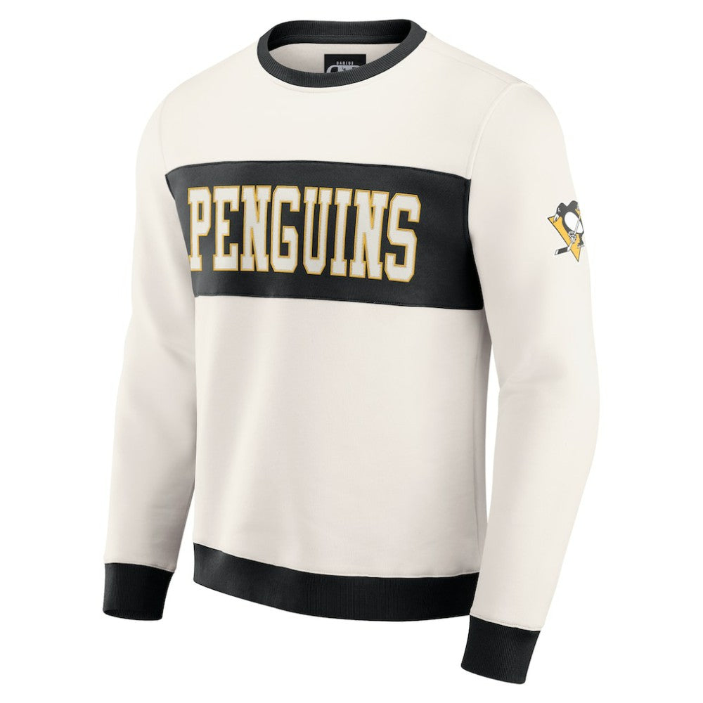 Pittsburgh Penguins Darius Rucker Collection by Fanatics Colorblock Pullover Sweatshirt - Cream - NHL 202831249
