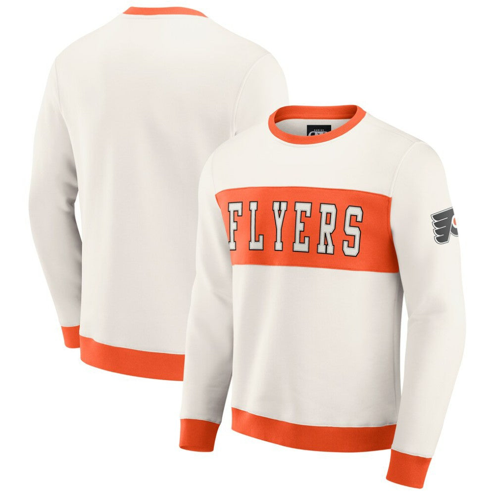 Philadelphia Flyers Darius Rucker Collection by Fanatics Colorblock Pullover Sweatshirt - Cream - NHL 202831250