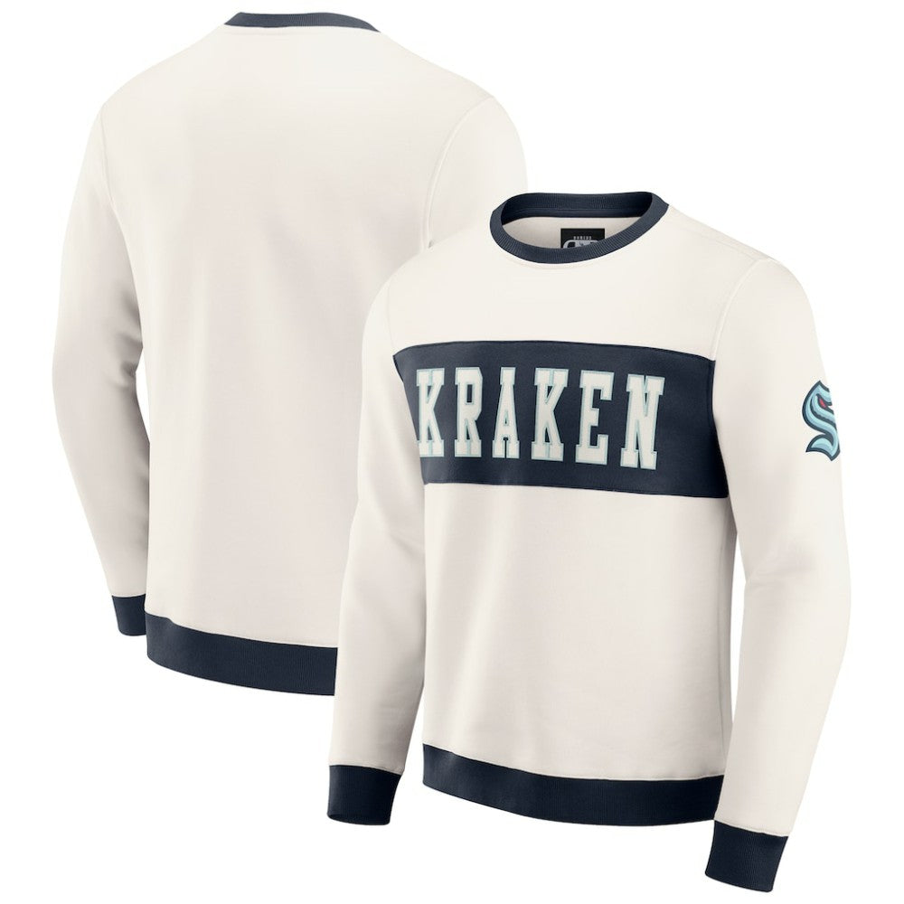 Seattle Kraken Darius Rucker Collection by Fanatics Colorblock Pullover Sweatshirt - Cream - NHL 202831252