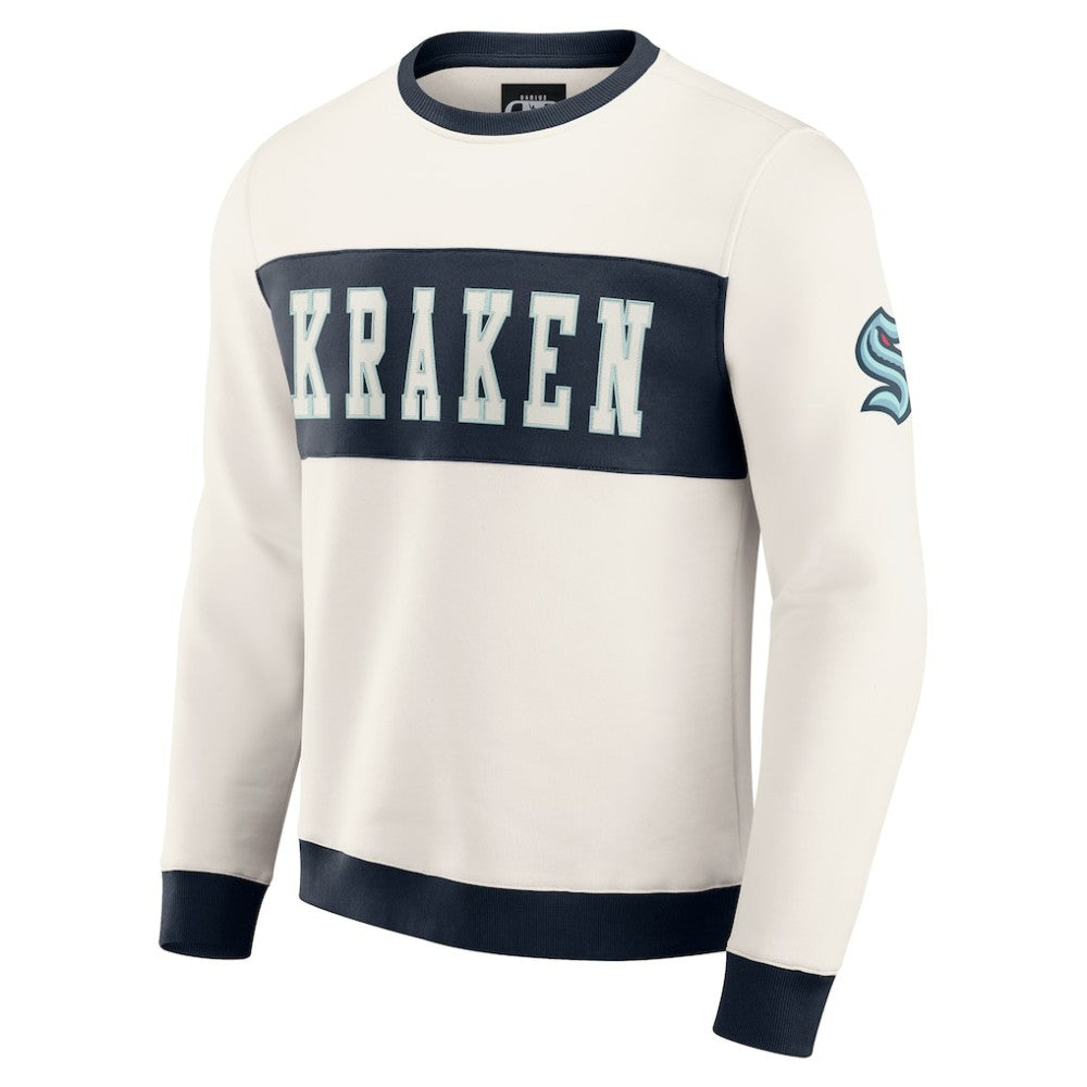 Seattle Kraken Darius Rucker Collection by Fanatics Colorblock Pullover Sweatshirt - Cream - NHL 202831252