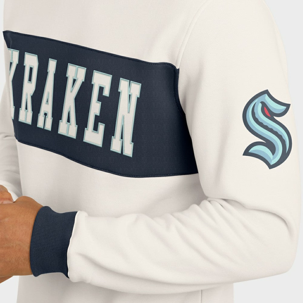 Seattle Kraken Darius Rucker Collection by Fanatics Colorblock Pullover Sweatshirt - Cream - NHL 202831252