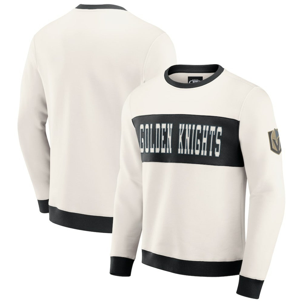 Vegas Golden Knights Darius Rucker Collection by Fanatics Colorblock Pullover Sweatshirt - Cream - NHL 202831253