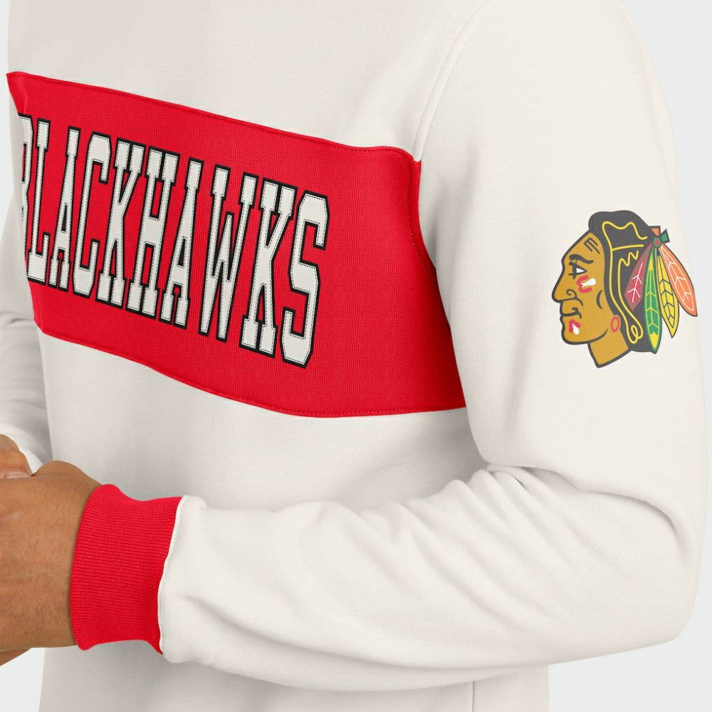 Chicago Blackhawks Darius Rucker Collection by Fanatics Colorblock Pullover Sweatshirt - Cream - NHL 202831254