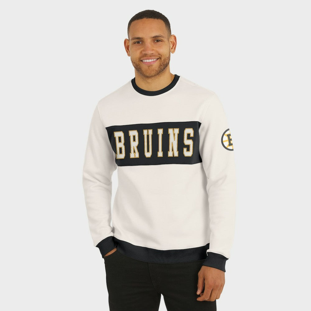 Boston Bruins Darius Rucker Collection by Fanatics Colorblock Pullover Sweatshirt - Cream - NHL 202831258