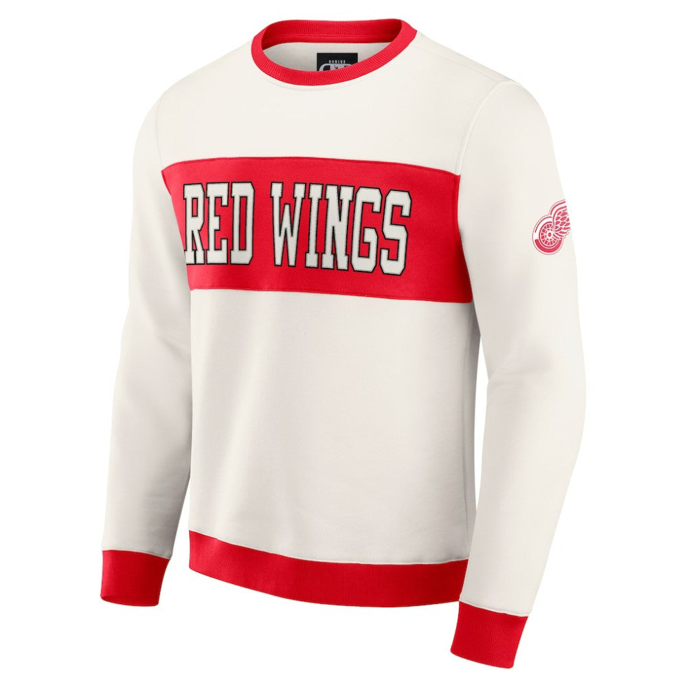 Detroit Red Wings Darius Rucker Collection by Fanatics Colorblock Pullover Sweatshirt - Cream - NHL 202831259