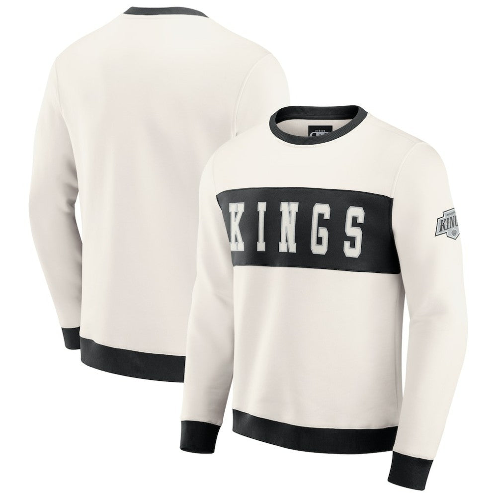 Los Angeles Kings Darius Rucker Collection by Fanatics Colorblock Pullover Sweatshirt - Cream - NHL 202831262