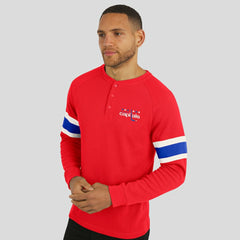 Washington Capitals Darius Rucker Collection by Fanatics Waffle-Knit Raglan Long Sleeve Henley T-Shirt - Red - NHL 202831281