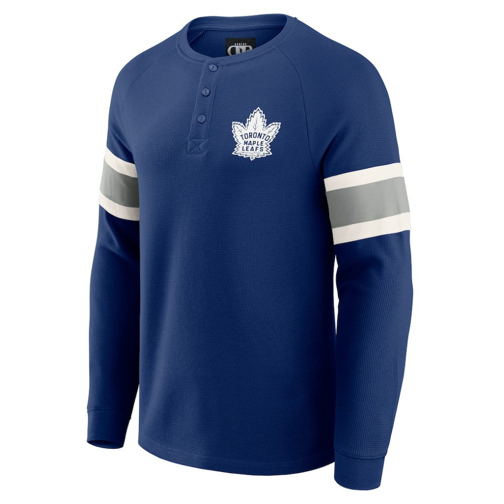 Toronto Maple Leafs Darius Rucker Collection by Fanatics Waffle-Knit Raglan Long Sleeve Henley T-Shirt - Navy - NHL 202831289