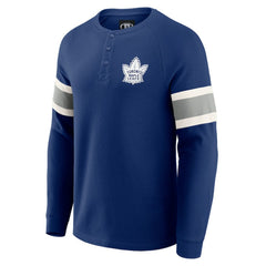 Toronto Maple Leafs Darius Rucker Collection by Fanatics Waffle-Knit Raglan Long Sleeve Henley T-Shirt - Navy - NHL 202831289
