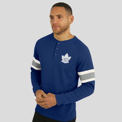 Toronto Maple Leafs Darius Rucker Collection by Fanatics Waffle-Knit Raglan Long Sleeve Henley T-Shirt - Navy - NHL 202831289