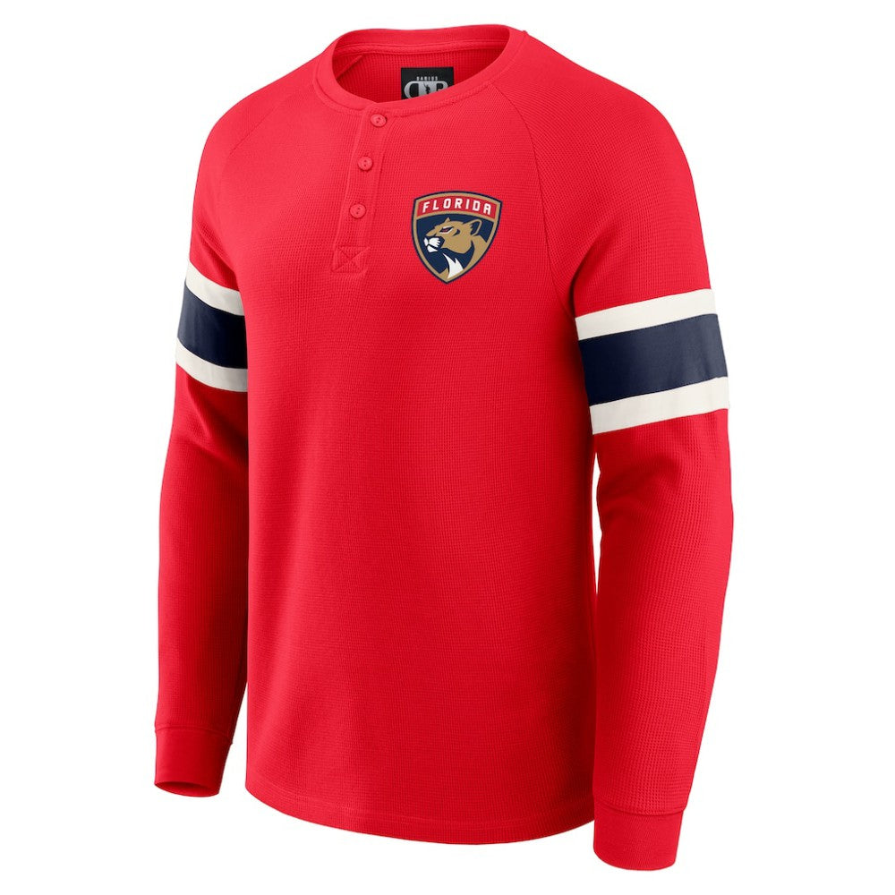 Florida Panthers Darius Rucker Collection by Fanatics Waffle-Knit Raglan Long Sleeve Henley T-Shirt - Red - NHL 202831296