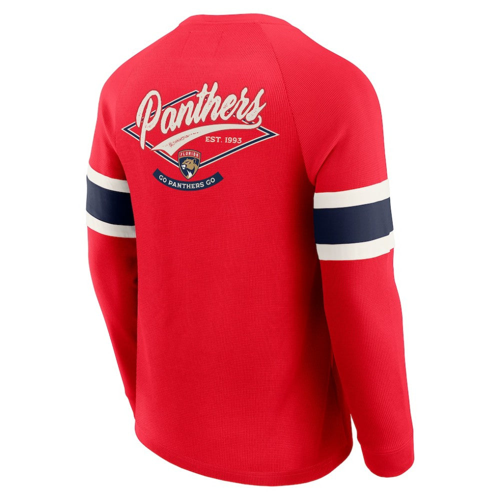 Florida Panthers Darius Rucker Collection by Fanatics Waffle-Knit Raglan Long Sleeve Henley T-Shirt - Red - NHL 202831296