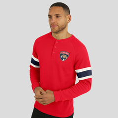 Florida Panthers Darius Rucker Collection by Fanatics Waffle-Knit Raglan Long Sleeve Henley T-Shirt - Red - NHL 202831296