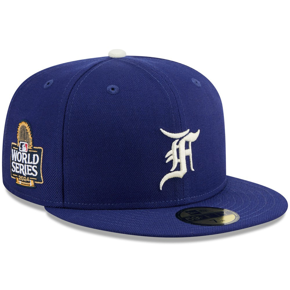 Los Angeles Dodgers New Era x Fear of God 2024 World Series 59FIFTY Fitted Hat - Royal - New Era on Sale