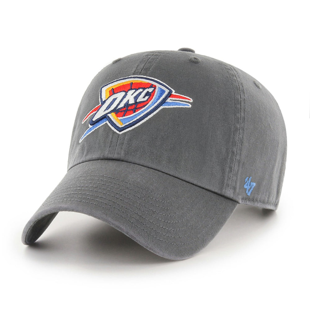 Oklahoma City Thunder '47 Core Logo Clean Up Adjustable Hat Charcoal | 47 brand online