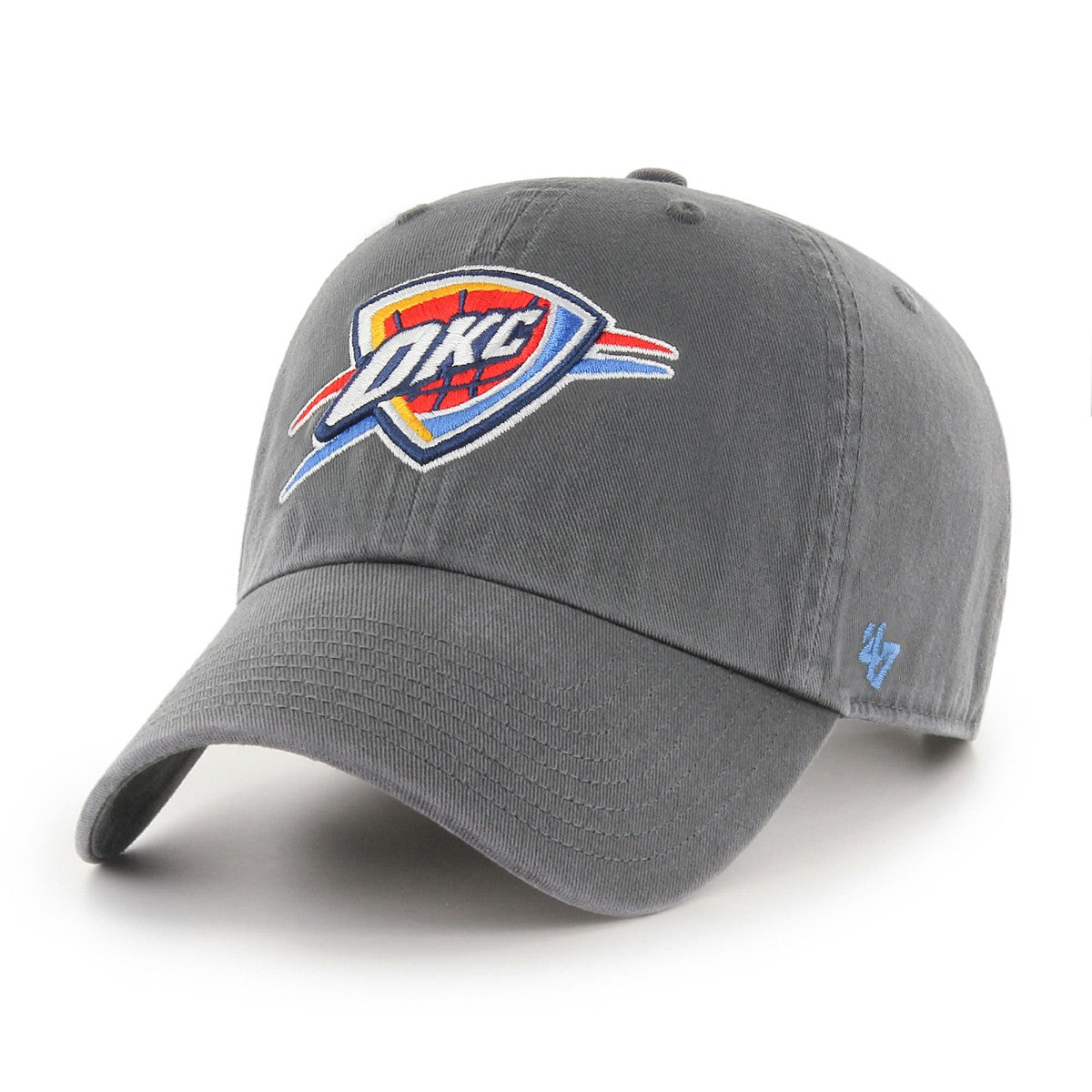 Oklahoma City Thunder '47 Core Logo Clean Up Adjustable Hat Charcoal | 47 brand online