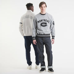 Montreal Canadiens Todd Snyder by Fanatics Relaxed Canadian Fleece Crew - Athletic Heather Gray - NHL 202846092