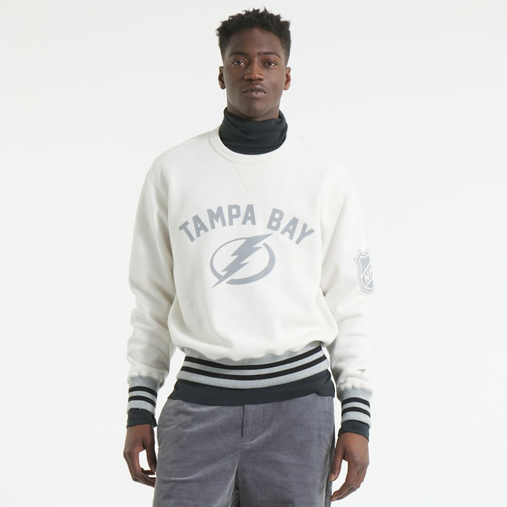 Tampa Bay Lightning Todd Snyder by Fanatics Relaxed Canadian Fleece Crew - Heather Gray - NHL 202846093