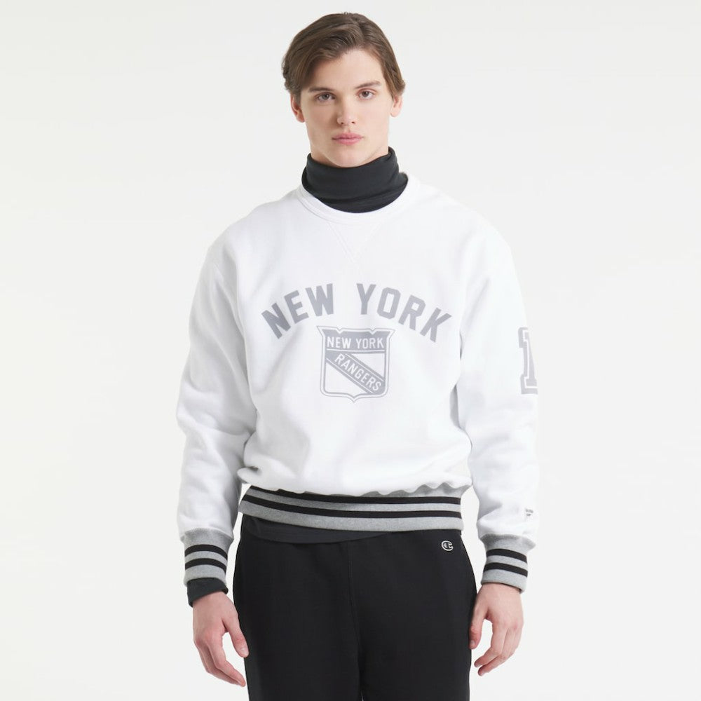 New York Rangers Todd Snyder by Fanatics Relaxed Canadian Fleece Crew - White - NHL 202846099