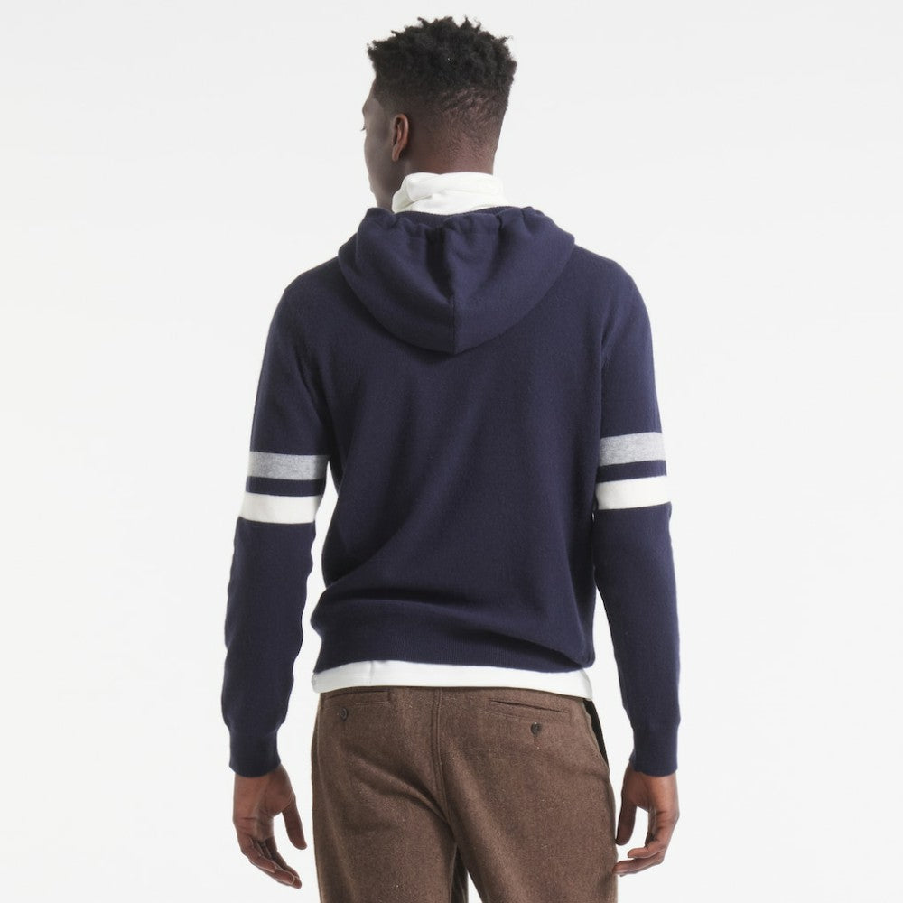 Edmonton Oilers Todd Snyder by Fanatics Cashmere Hooded Sweater - Navy - NHL 202846115