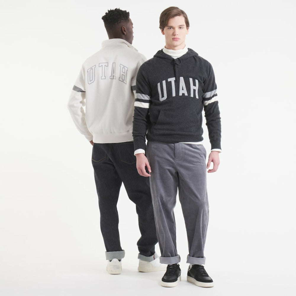 Utah Mammoth Todd Snyder by Fanatics Cashmere Hooded Sweater - Heather Black - NHL 202846119