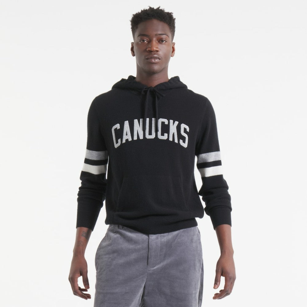 Vancouver Canucks Todd Snyder by Fanatics Cashmere Hooded Sweater - Black - NHL 202846120