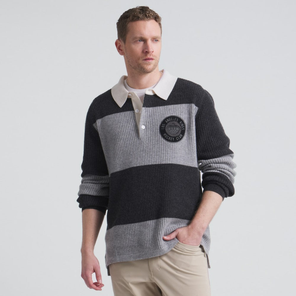 Los Angeles Kings Todd Snyder by Fanatics Cashmere Rugby Sweater - Athletic Heather Gray - NHL 202846125