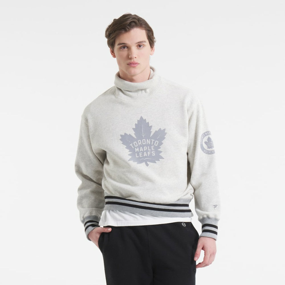 Toronto Maple Leafs Todd Snyder by Fanatics Relaxed Canadian Fleece Turtleneck - Heather Gray - NHL 202846139