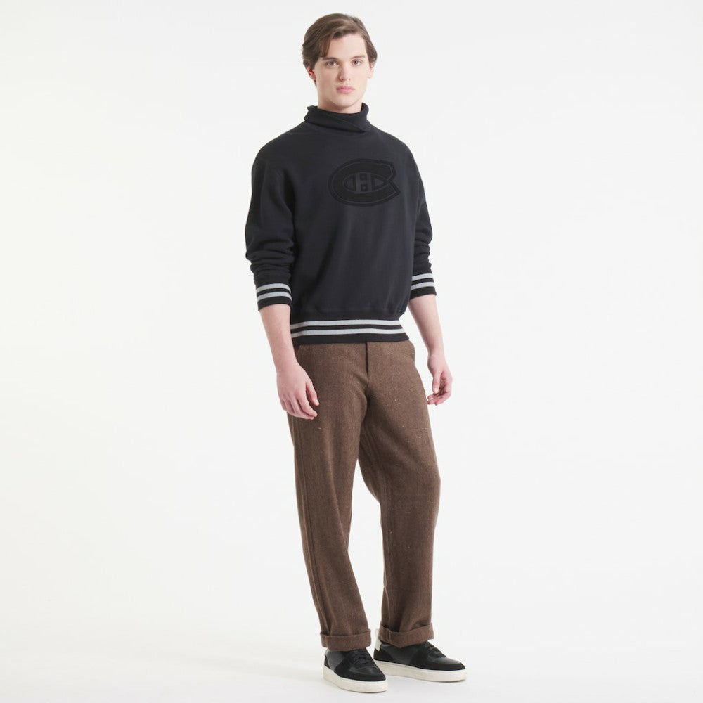 Montreal Canadiens Todd Snyder by Fanatics Relaxed Canadian Fleece Turtleneck - Black - NHL 202846141