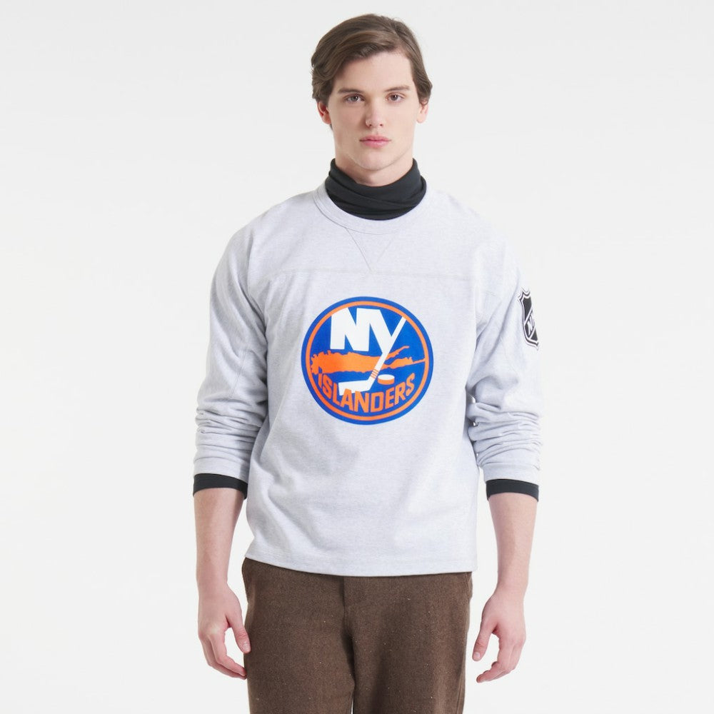New York Islanders Todd Snyder by Fanatics Heavyweight Football Jersey - Heather Gray - NHL 202846151