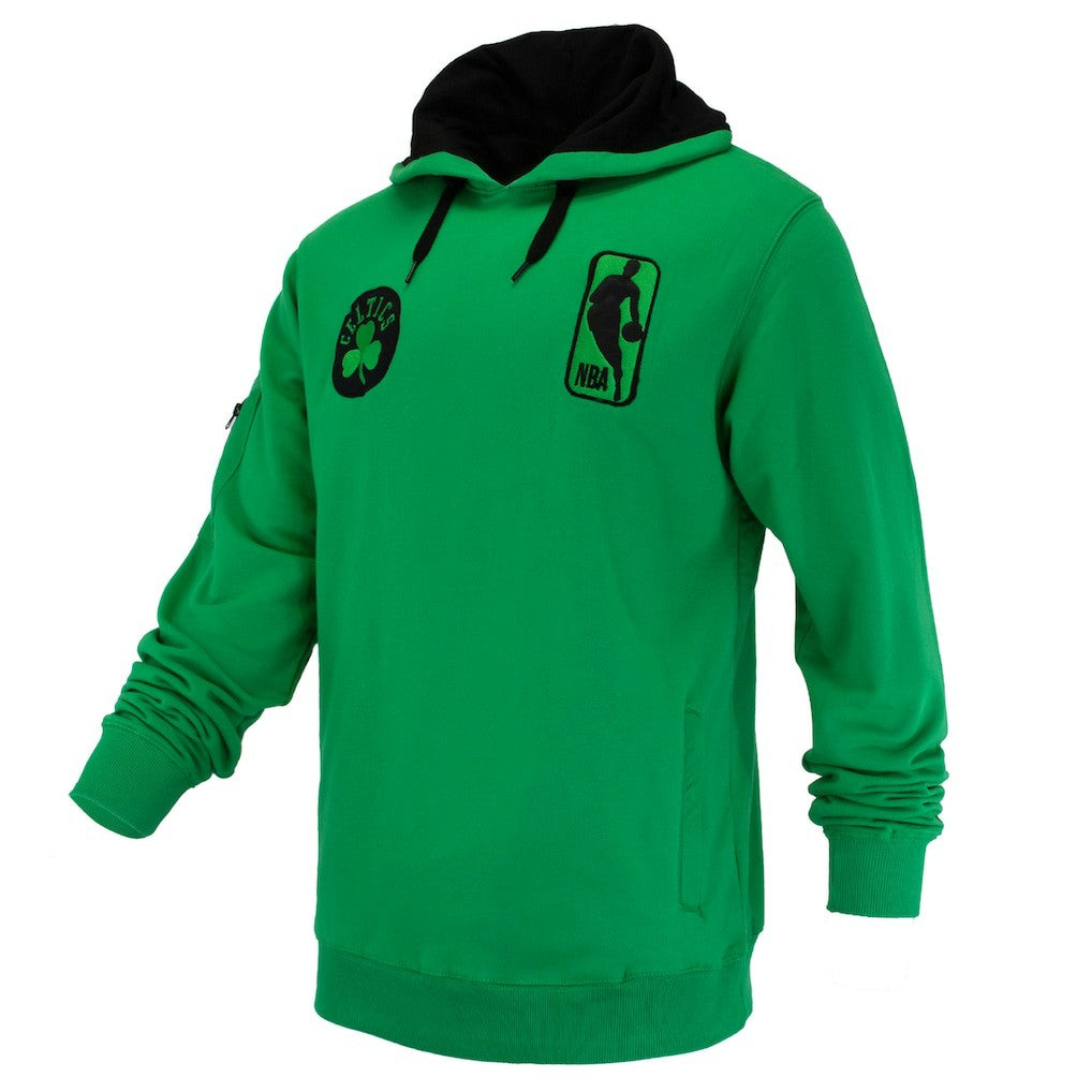 Boston Celtics FISLL Unisex Logoman Shadow Collection Pullover Hoodie Kelly Green