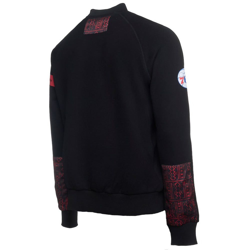 Philadelphia 76ers NBA x Two Hype Culture & Hoops Collection Premium Pullover Sweatshirt - Black