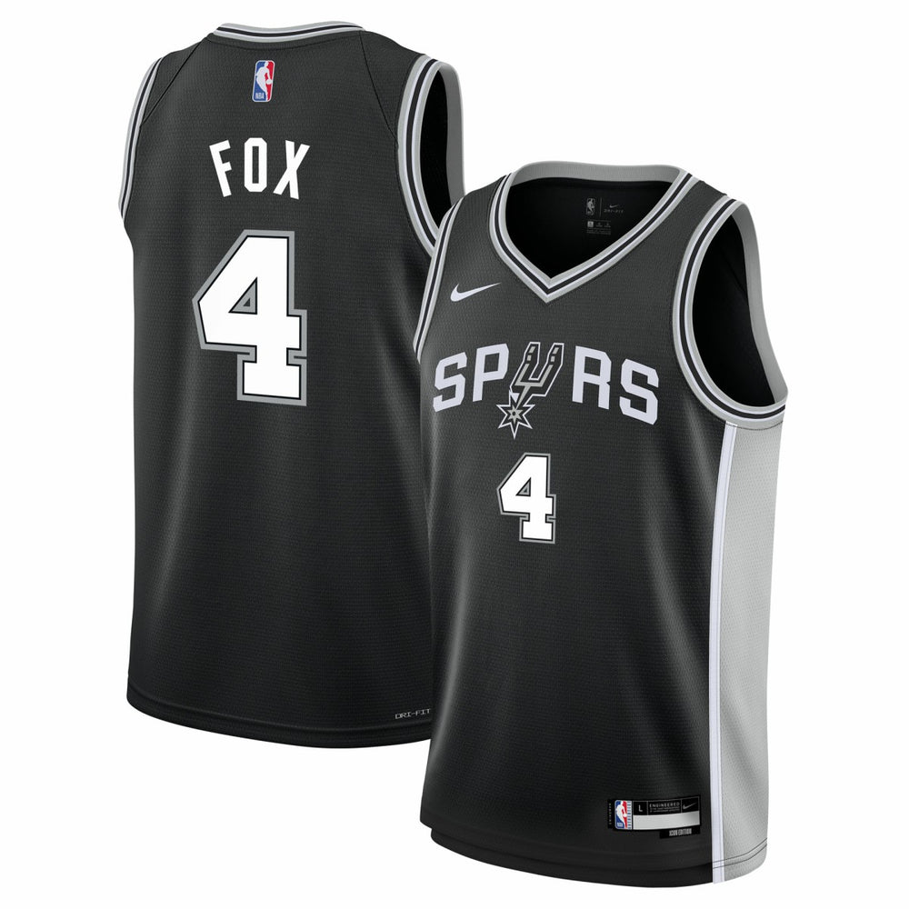 De'Aaron Fox San Antonio Spurs Youth Swingman Jersey Icon Edition Black | Nike for sale