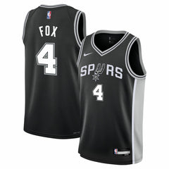 De'Aaron Fox San Antonio Spurs Youth Swingman Jersey Icon Edition Black | Nike for sale