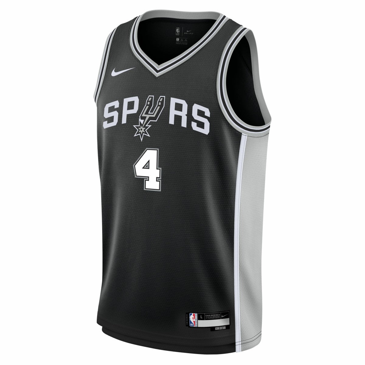 De'Aaron Fox San Antonio Spurs Youth Swingman Jersey Icon Edition Black | Nike for sale