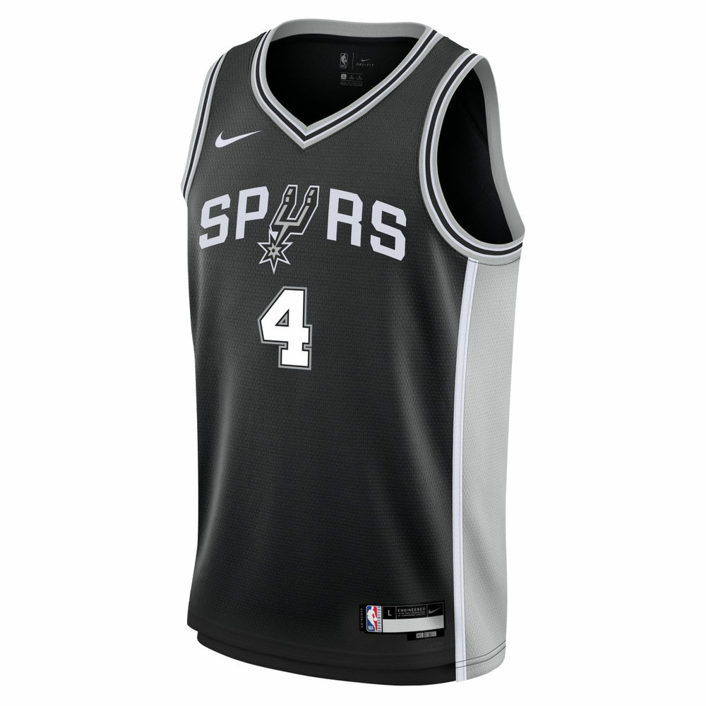 De'Aaron Fox San Antonio Spurs Youth Swingman Jersey Icon Edition Black | Nike for sale