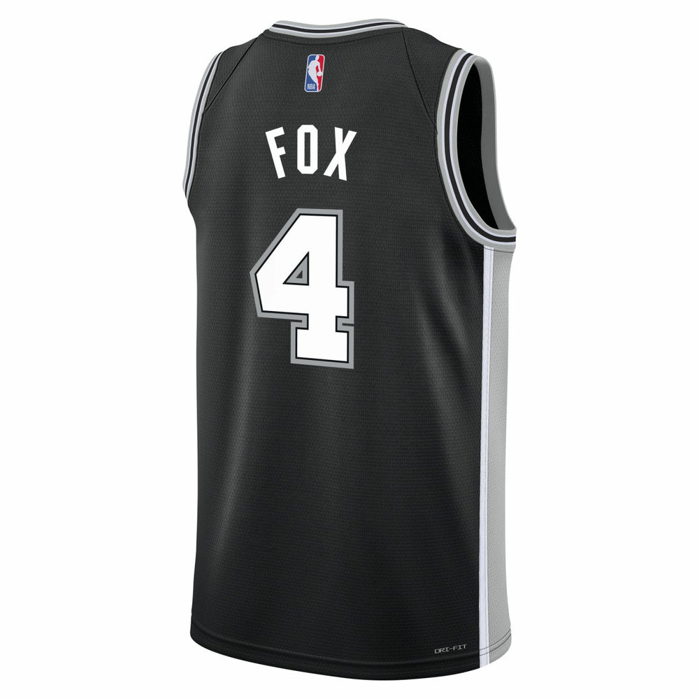 De'Aaron Fox San Antonio Spurs Youth Swingman Jersey Icon Edition Black | Nike for sale