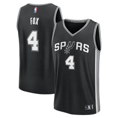 De'Aaron Fox San Antonio Spurs Fast Break Replica Player Jersey Icon Edition Black | Fanatics US