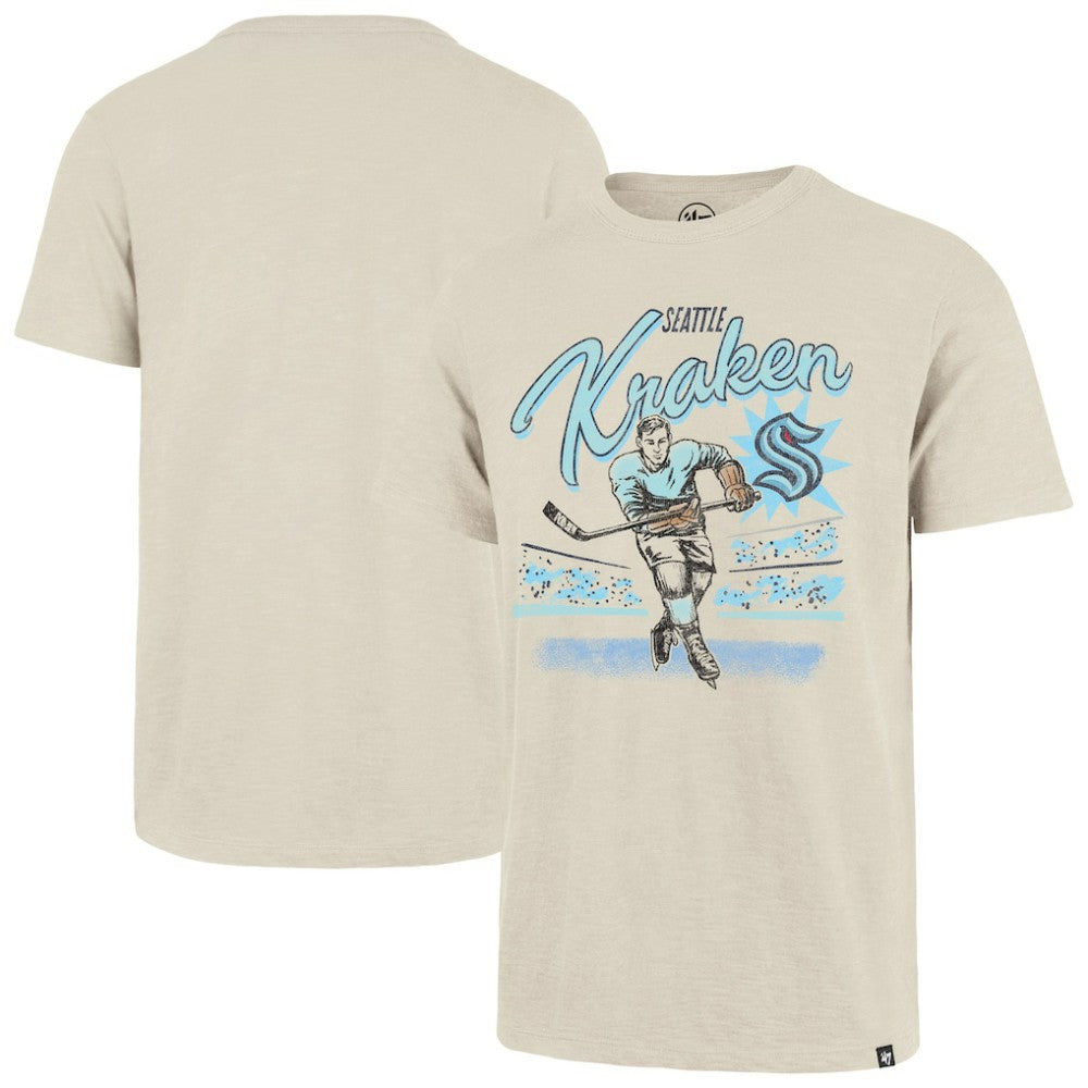 Seattle Kraken '47 Hockey Player Golden Age Scrum T-Shirt - Natural - NHL 202852814