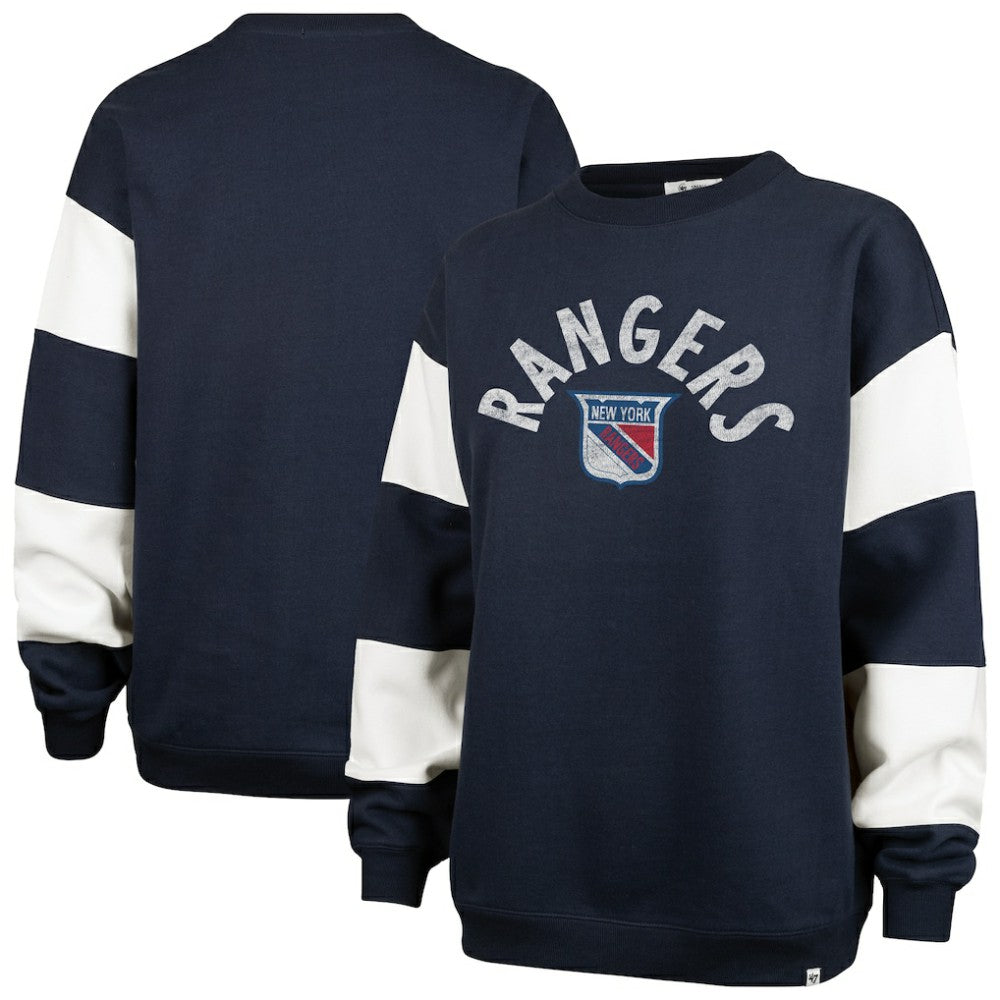 New York Rangers '47 Women's Eephus Barred Pullover Sweatshirt - Navy - NHL 202852838