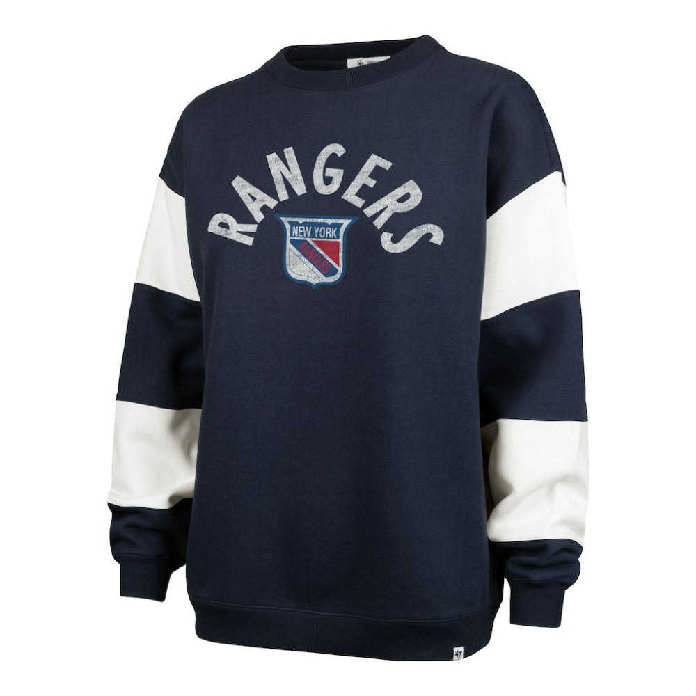 New York Rangers '47 Women's Eephus Barred Pullover Sweatshirt - Navy - NHL 202852838
