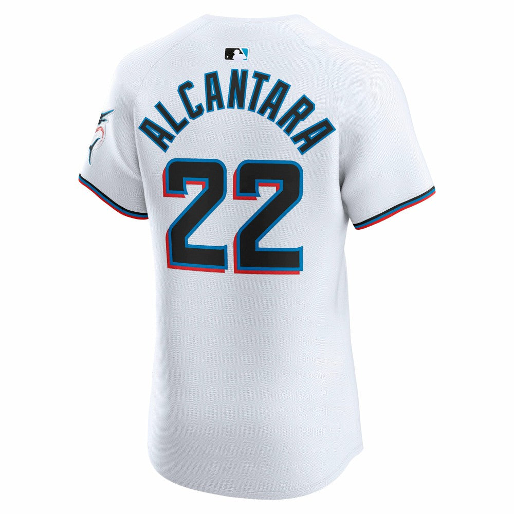 Sandy Alcantara Miami Marlins Nike Home Elite Jersey - White - Nike Discount