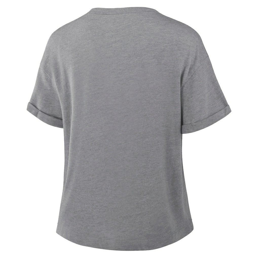 Fanatics Philadelphia Eagles Women's Tribute Tri-Blend Boxy T-Shirt Heather Gray