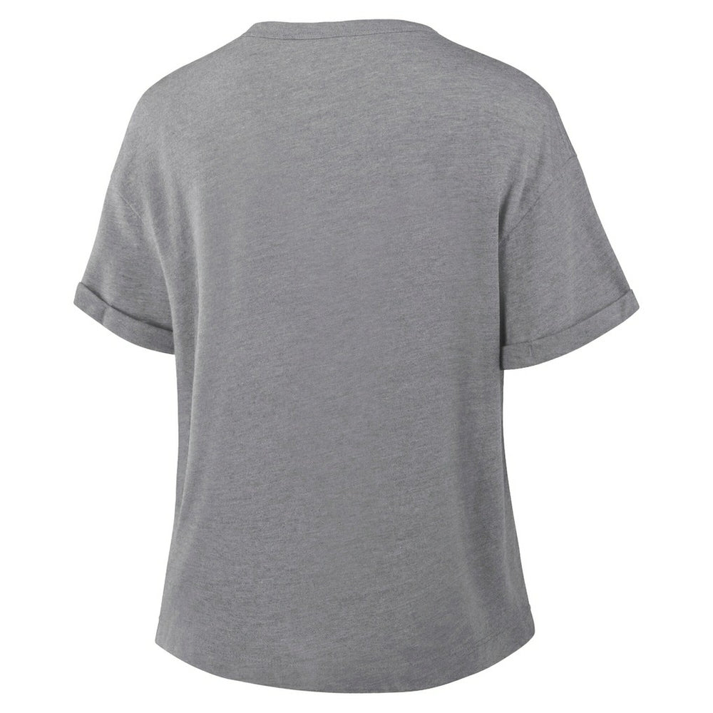 Fanatics Philadelphia Eagles Women's Tribute Tri-Blend Boxy T-Shirt Heather Gray