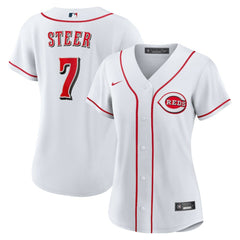 Spencer Steer Cincinnati Reds Nike Women's Home Replica Jersey - White - Nike Discount