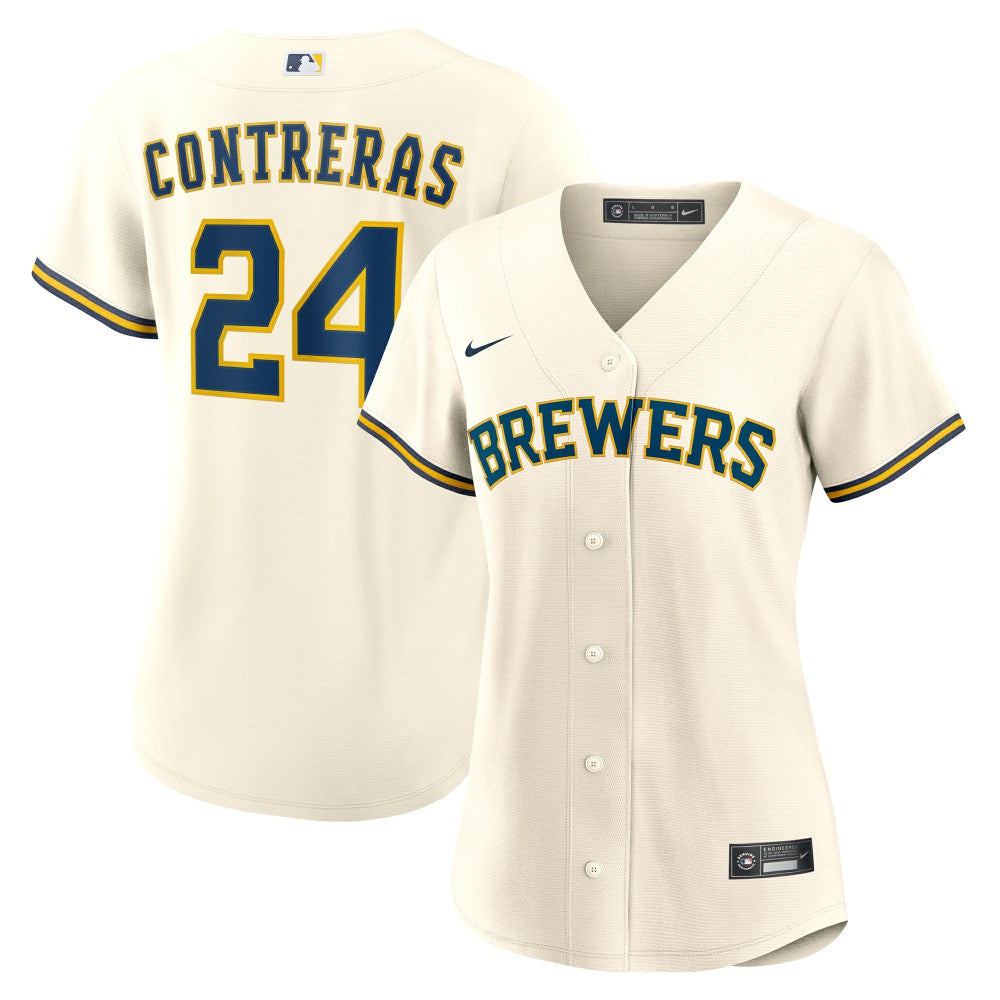 William Contreras Milwaukee Brewers Nike Women's Home Replica Jersey - Cream - Nike Online