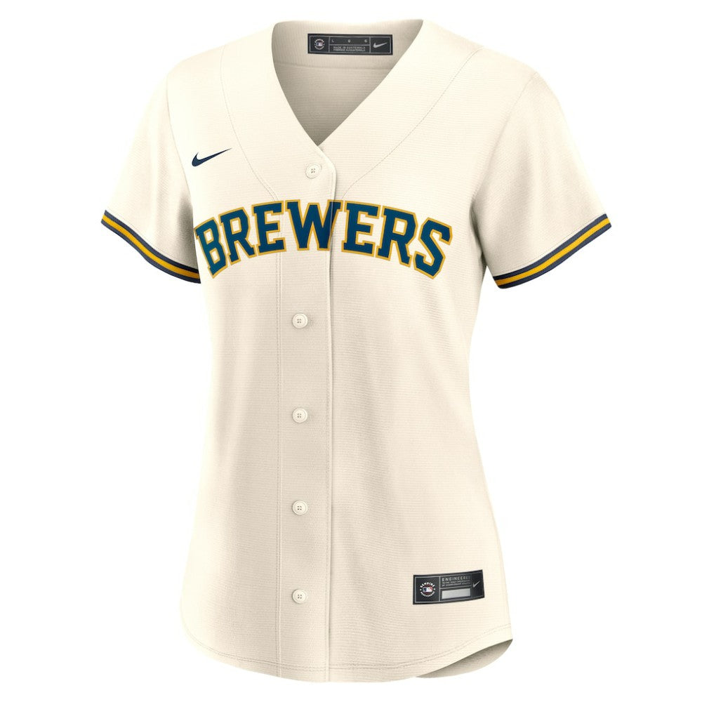 Joey Ortiz Milwaukee Brewers Nike Women's Home Replica Jersey - Cream - Nike Discount